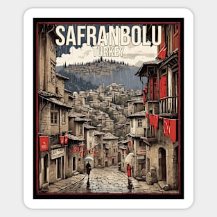 Safranbolu Turkey Vintage Retro Travel Tourism Sticker